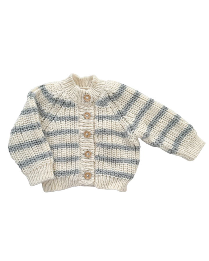 Infant Rib Knit Stripe Cardigan