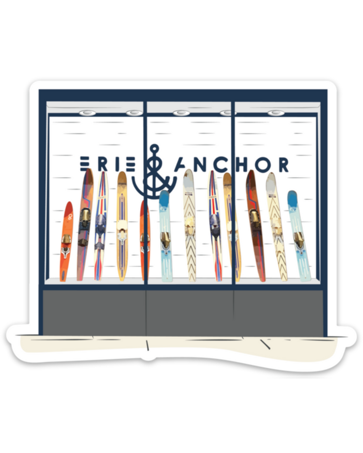 Erie and Anchor Storefront Sticker