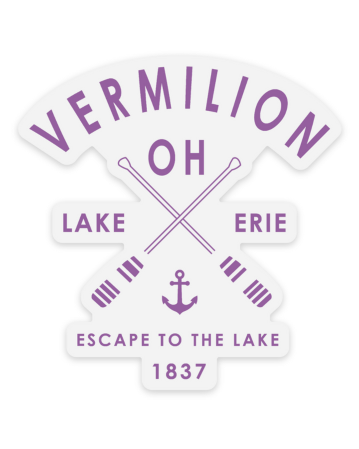 Vermilion Oar Sticker