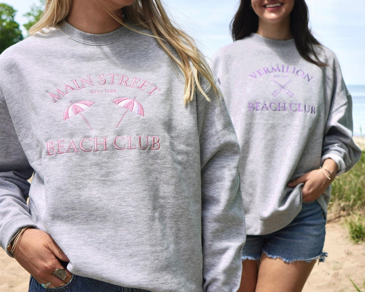 Unisex Main Street Beach Club Crewneck- Gray