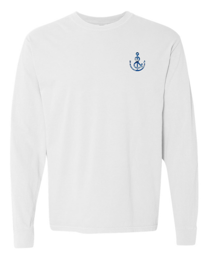 FINAL SALE Unisex Buoy Long Sleeve Tee- White