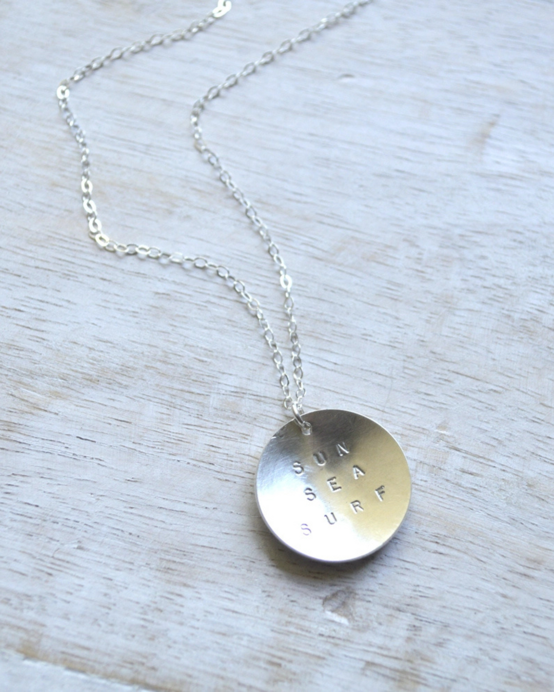 Sun, Sea & Surf Disk Necklace