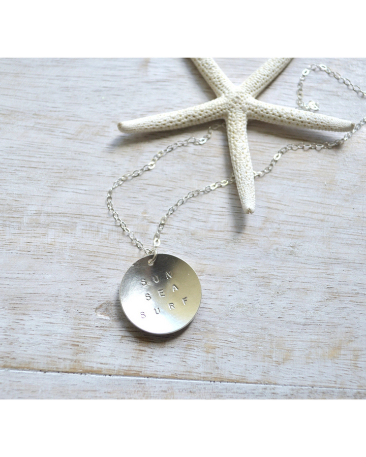 Sun, Sea & Surf Disk Necklace