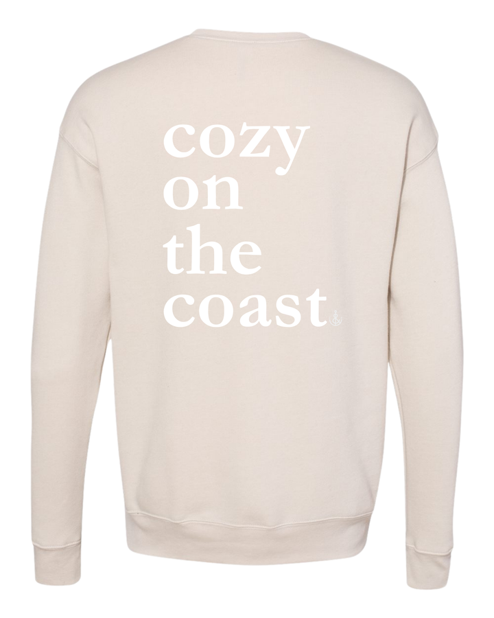 Cozy On The Coast Crewneck- Sand