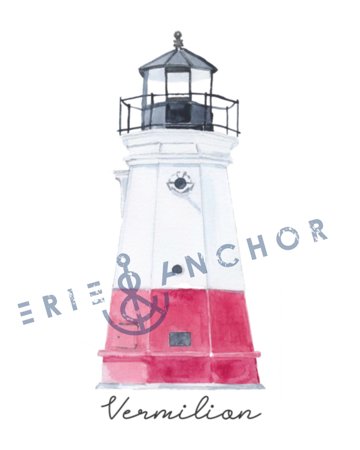 Vermilion Lighthouse Print 8X10