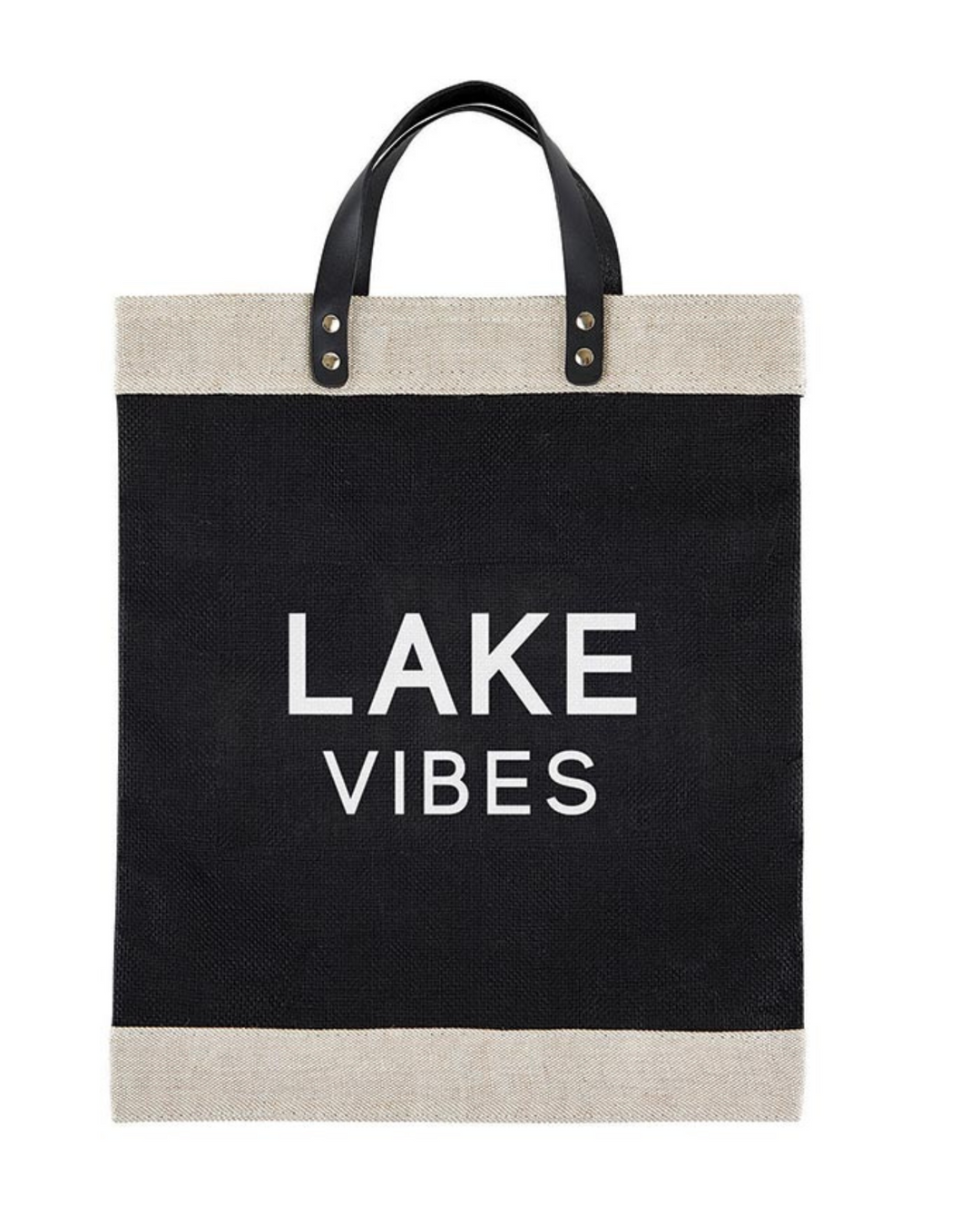 Lake Vibes - Black Tote