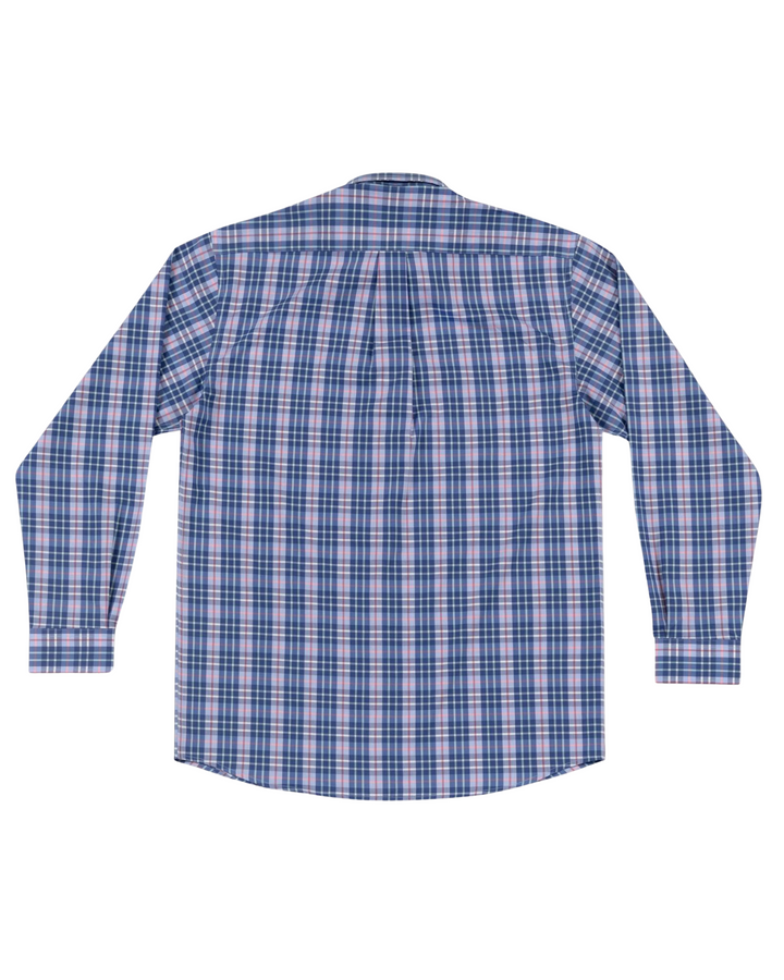 FINAL SALE Bluefish Plaid Dress Shirt- Light Blue