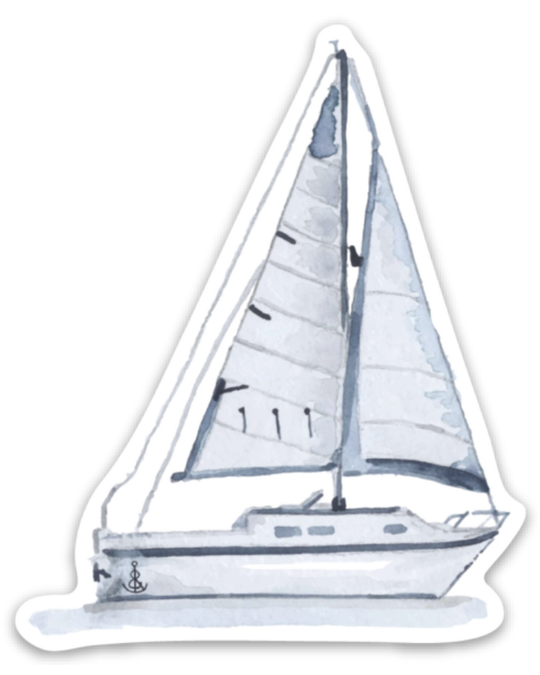 Sailboat Watercolor Sticker