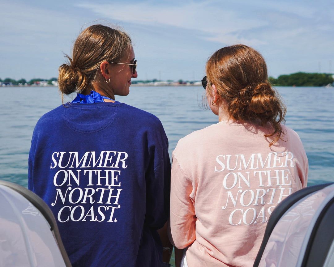 Unisex Summer On The North Coast Crewneck- Navy