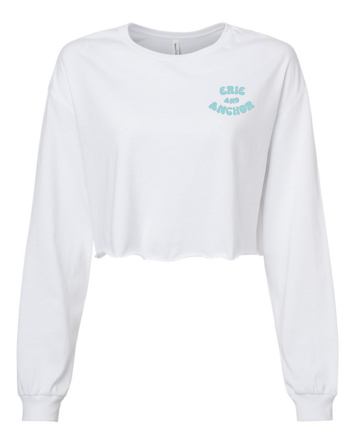 FINAL SALE Women’s Third Thursday Cropped Long Sleeve- White