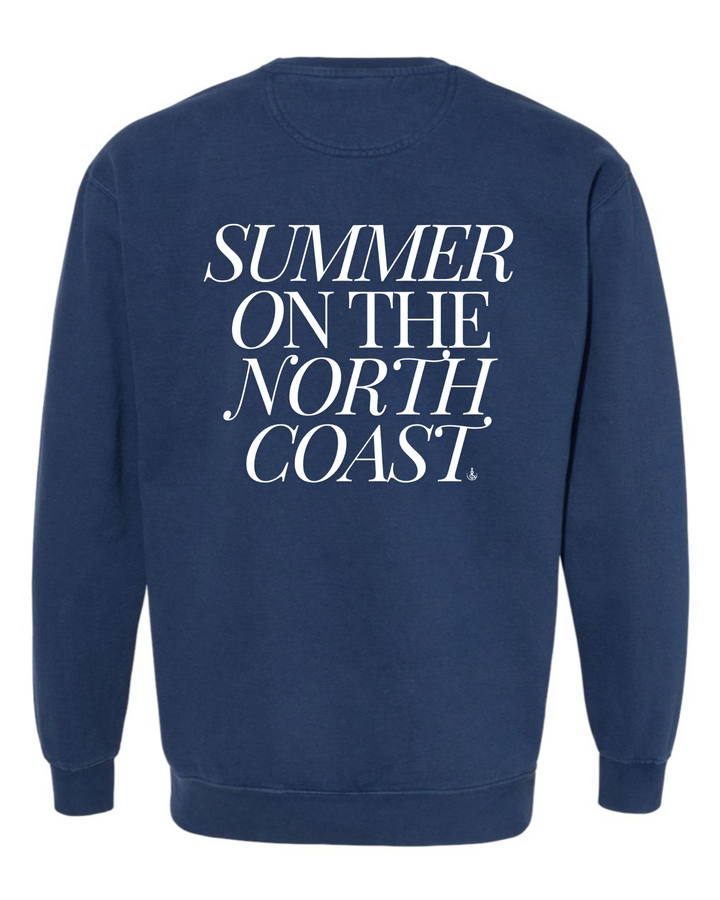 Unisex Summer On The North Coast Crewneck- Navy