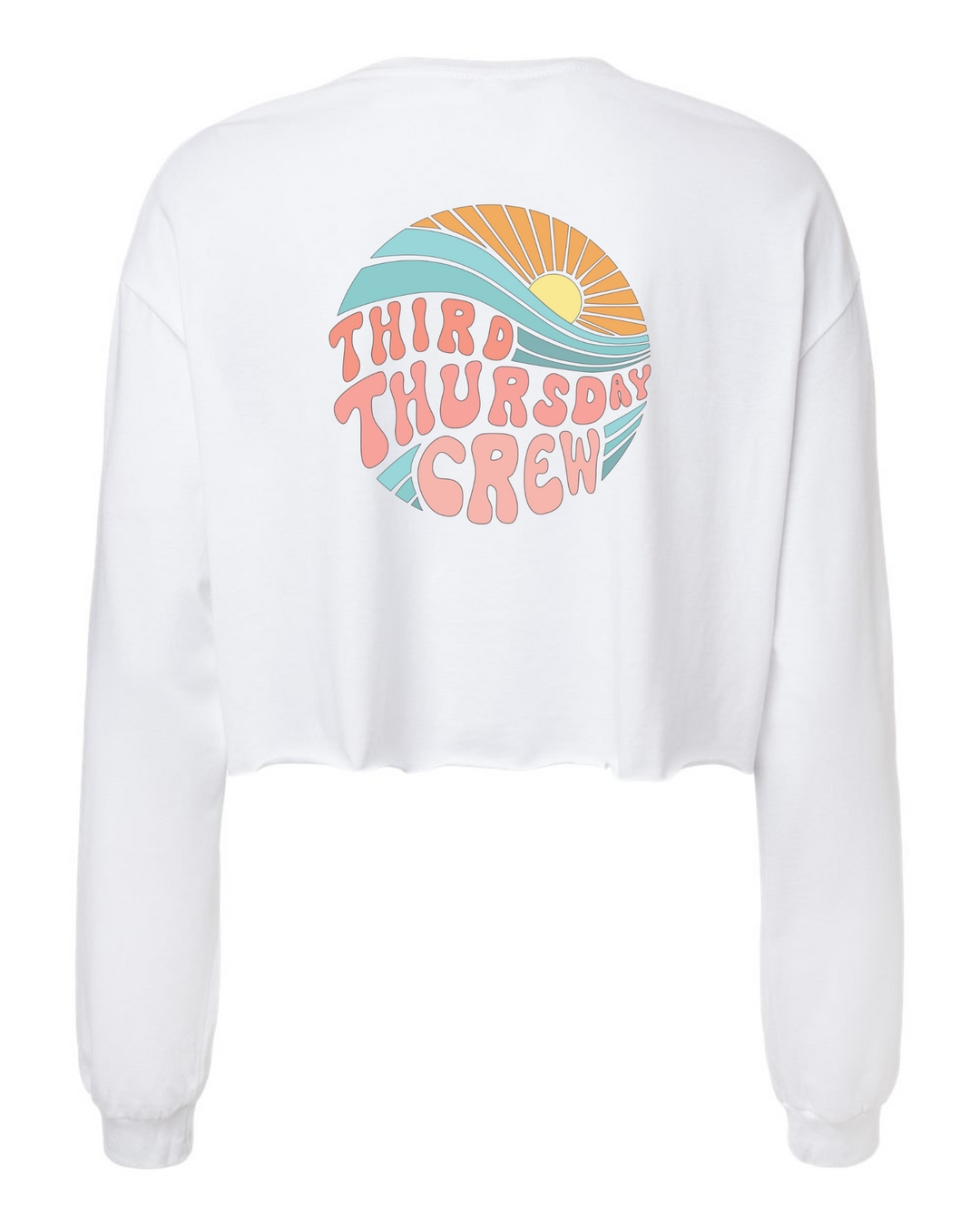 FINAL SALE Women’s Third Thursday Cropped Long Sleeve- White