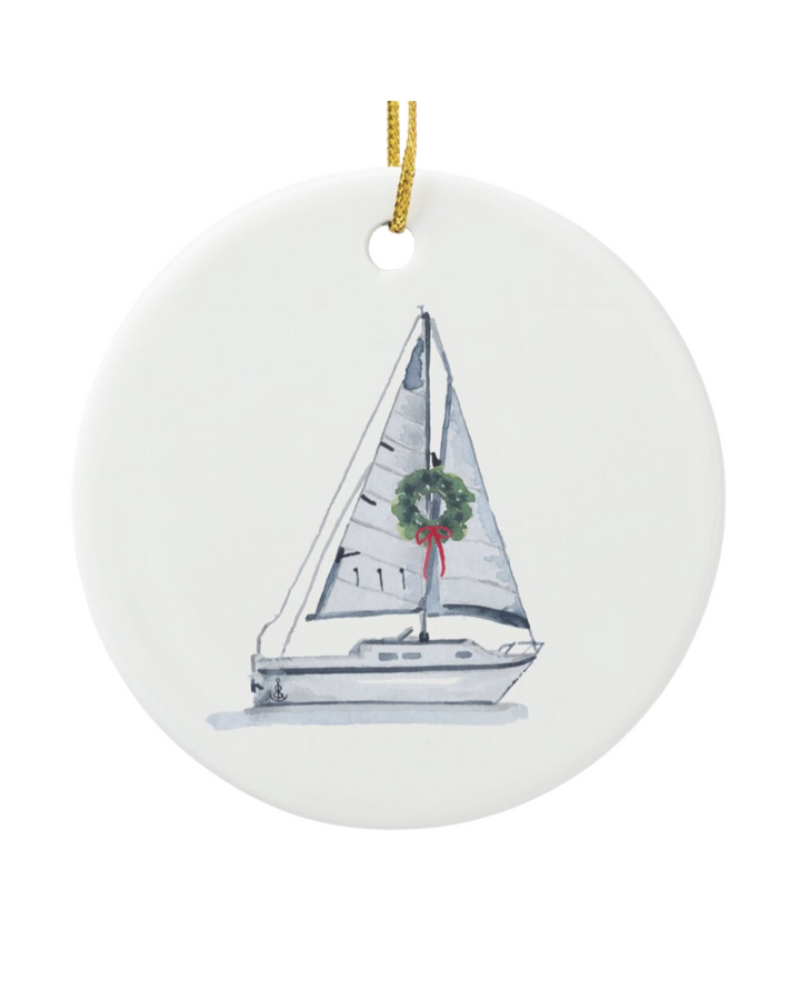 Holiday Sailboat Ornament