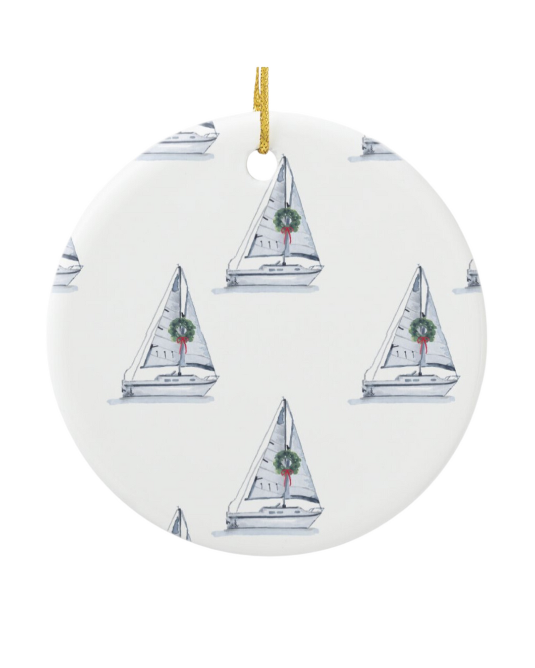 Holiday Sailboat Ornament