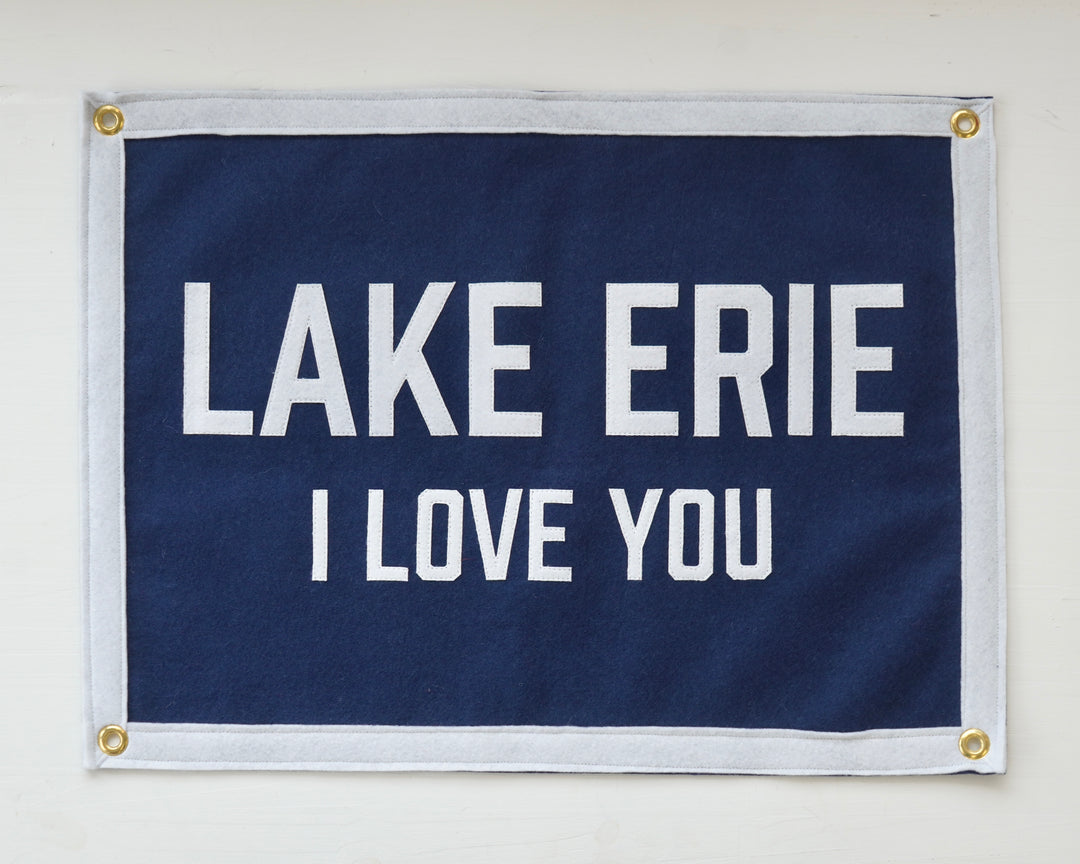 Lake Erie I Love You Banner 18X24