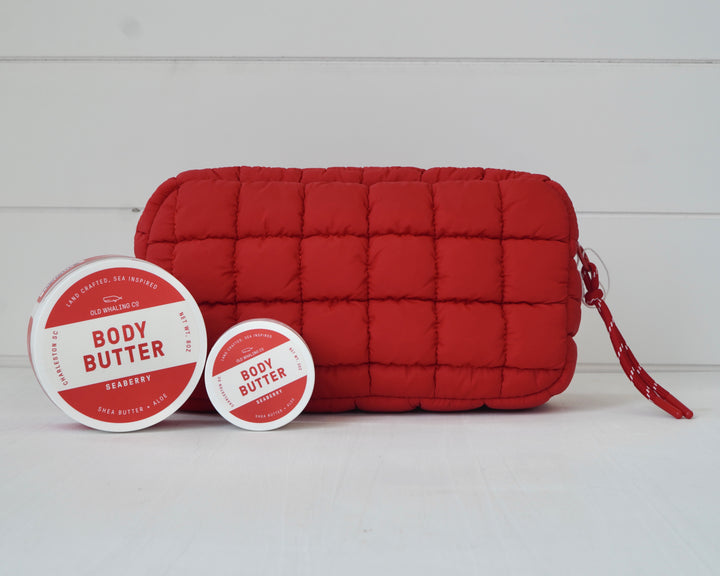 Quilted Puffer Cosmetic Travel Pouch