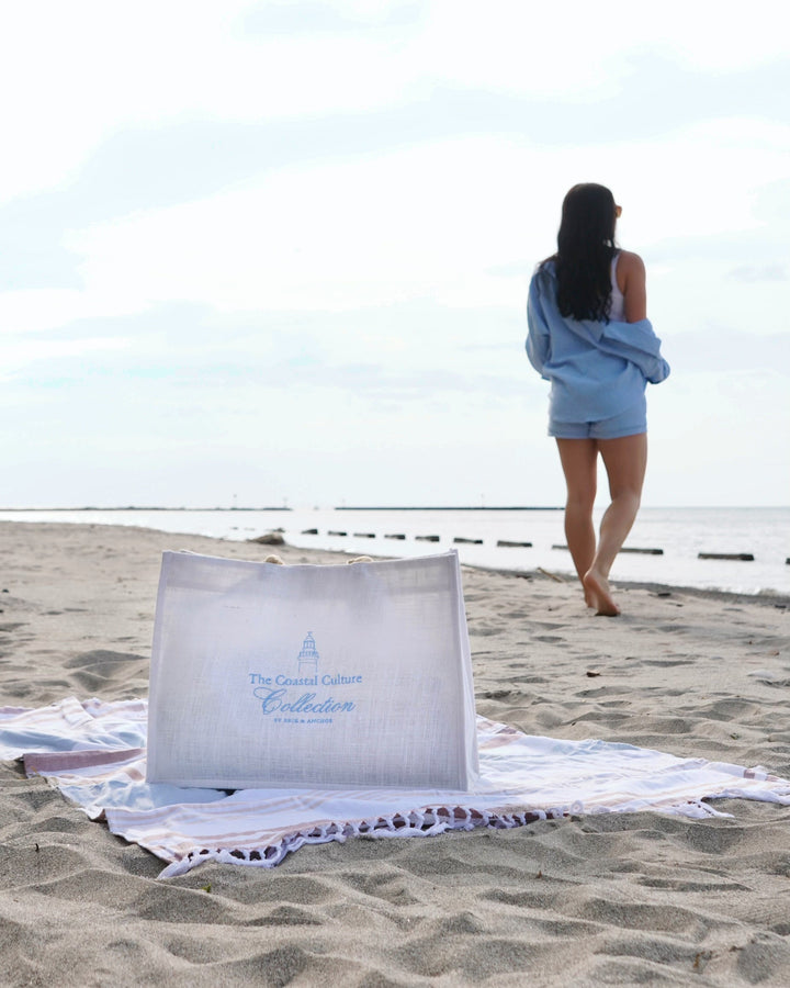 Jute Pocket Tote - Cream