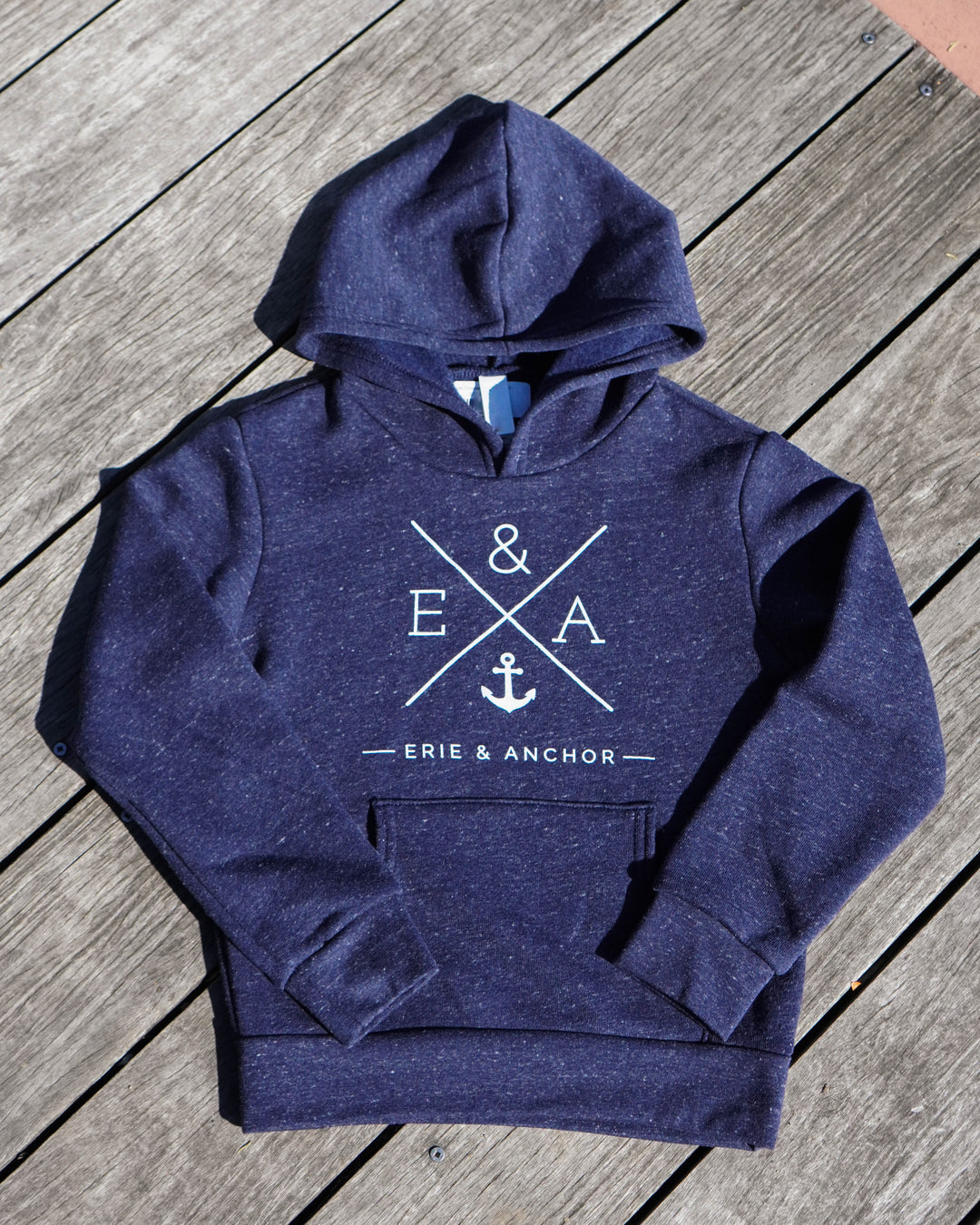 Youth Crosswinds Hoodie- Navy