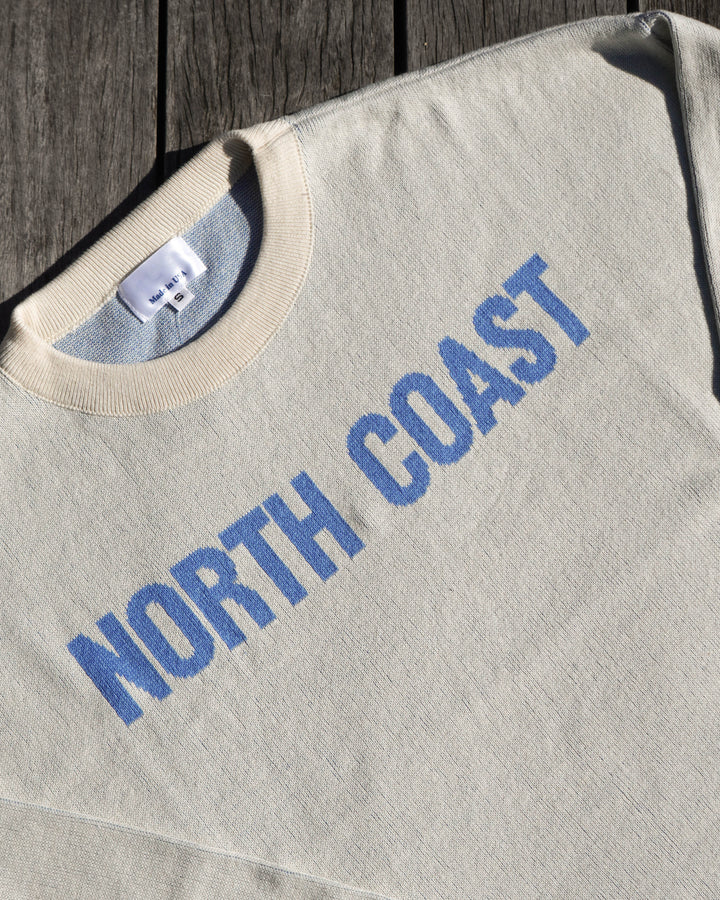 Women’s North Coast Sweater- Ivory/Cornflower Blue