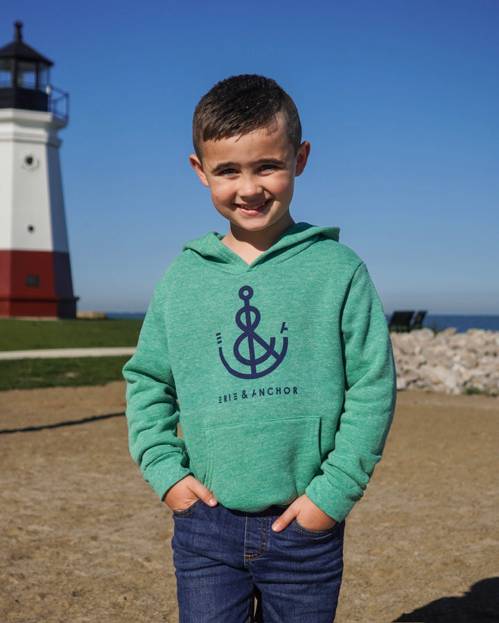 Youth Anchor Hoodie-Kelly Green