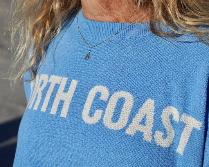 Women’s North Coast Sweater- Cornflower Blue/Ivory