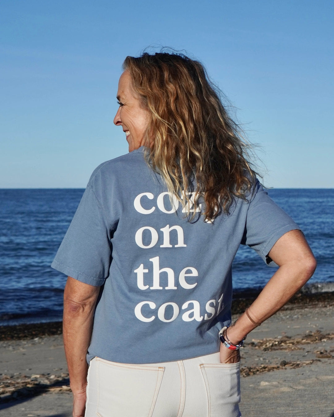 Cozy On The Coast Short Sleeve Tee- Saltwater