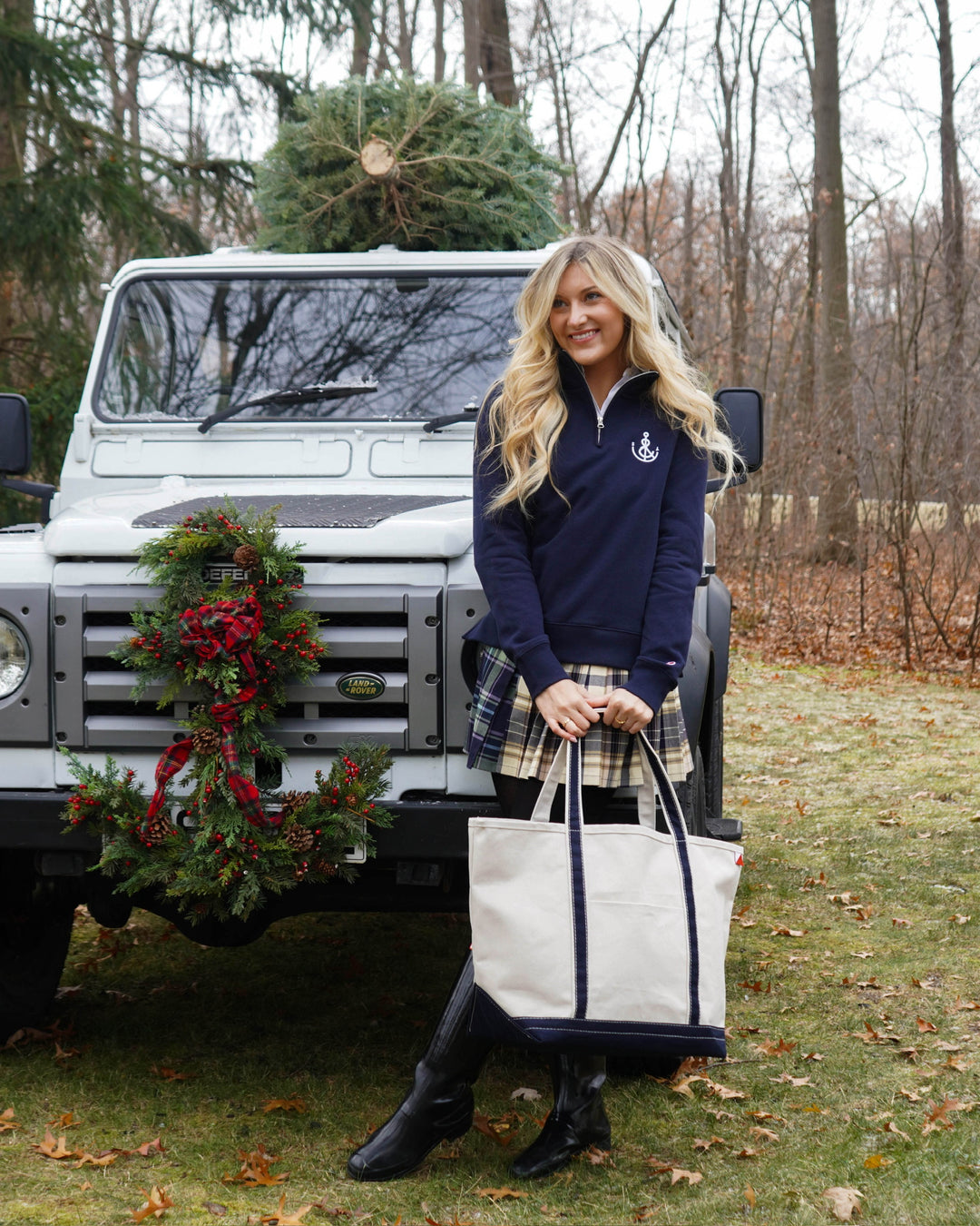 Women's Anchor 1/4 Zip Pullover - Navy