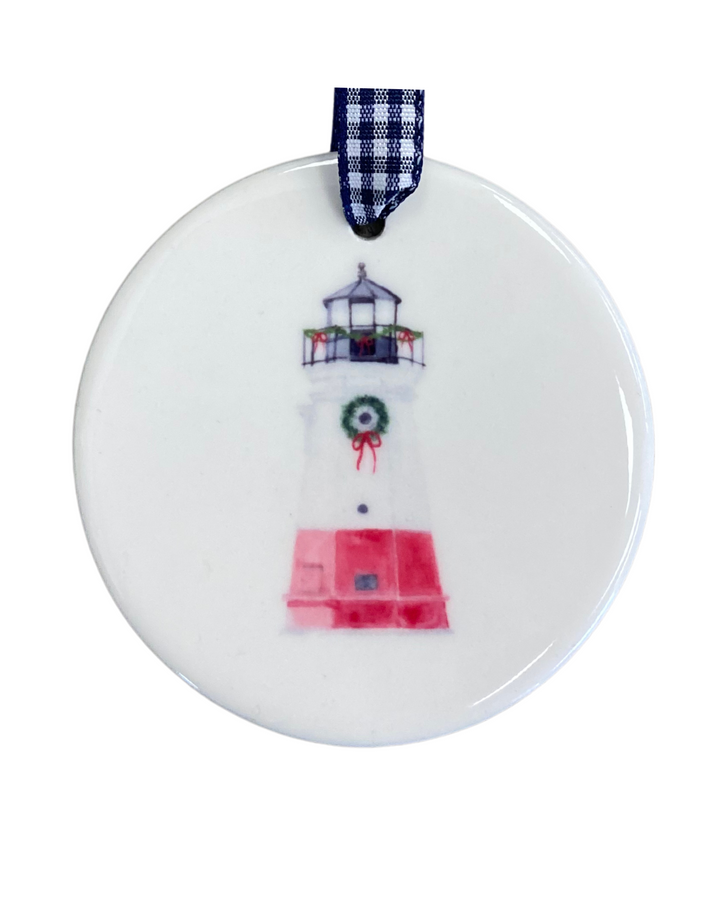 Holiday Vermilion Lighthouse Ornament