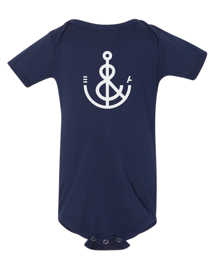 Infant Anchor Onesie- Navy Blue