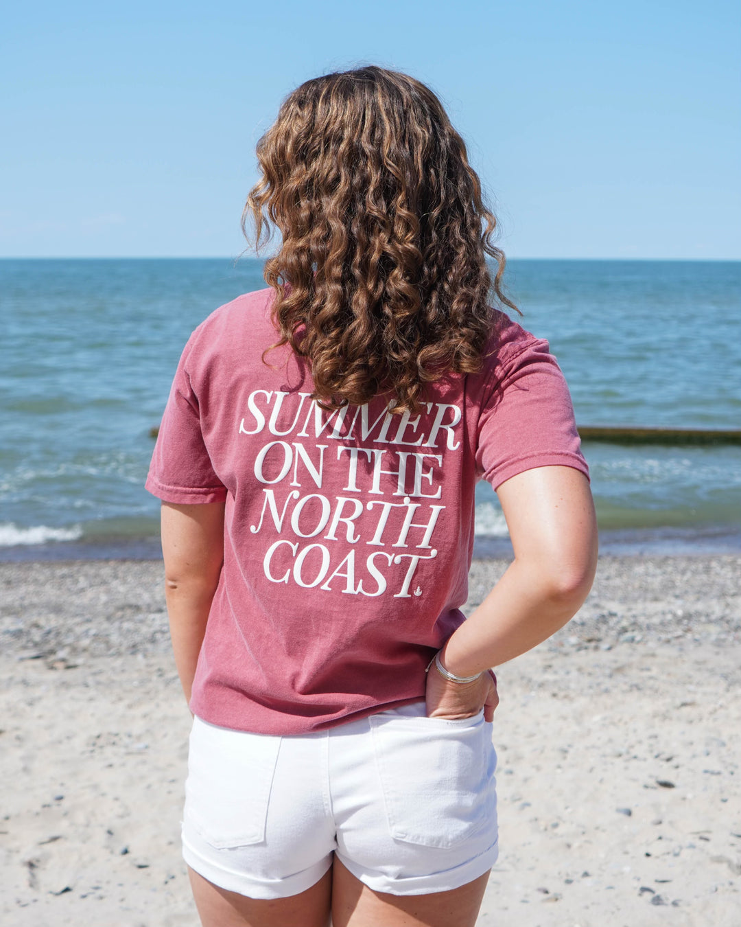 Unisex Summer On The North Coast Short Sleeve- Red