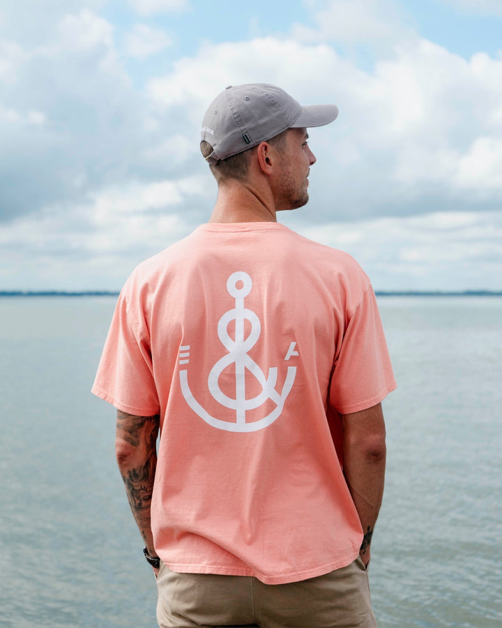 Unisex Signature Anchor Short Sleeve Tee- Melon