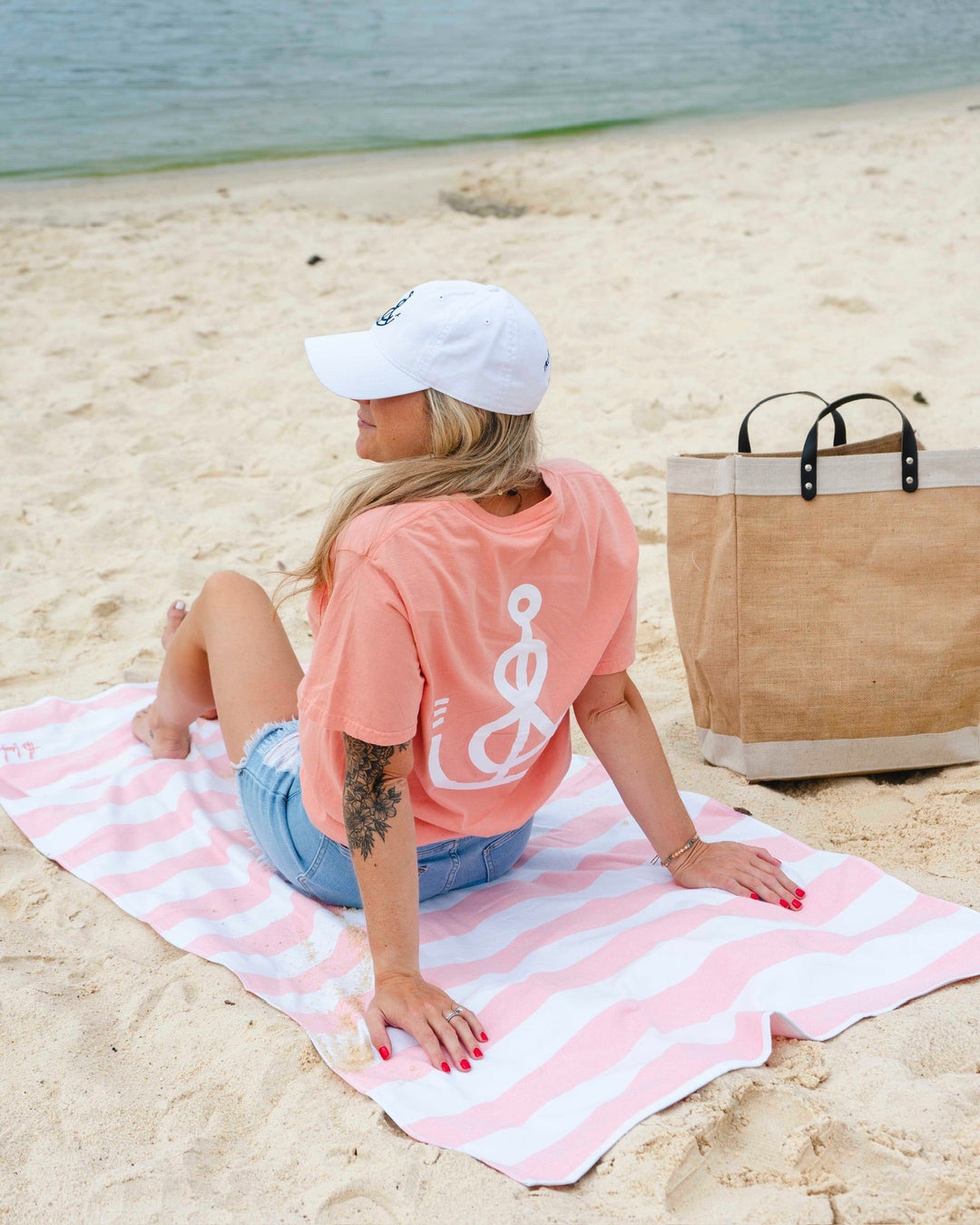 Unisex Signature Anchor Short Sleeve Tee- Melon