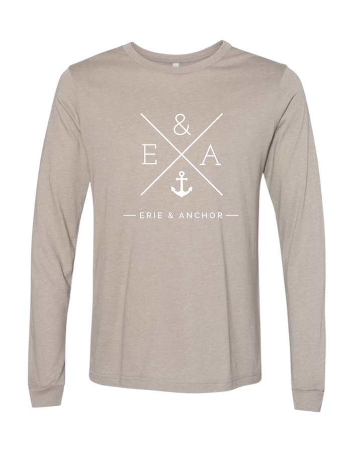 FINAL SALE Unisex Crosswinds Long Sleeve Tee - Stone