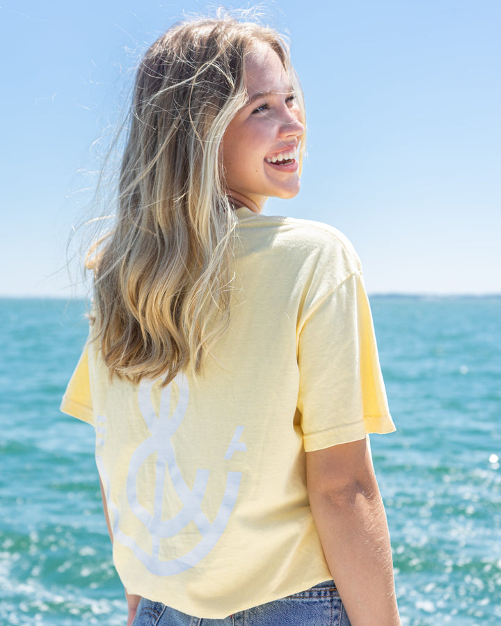 Unisex Signature Anchor Short Sleeve Tee- Butter